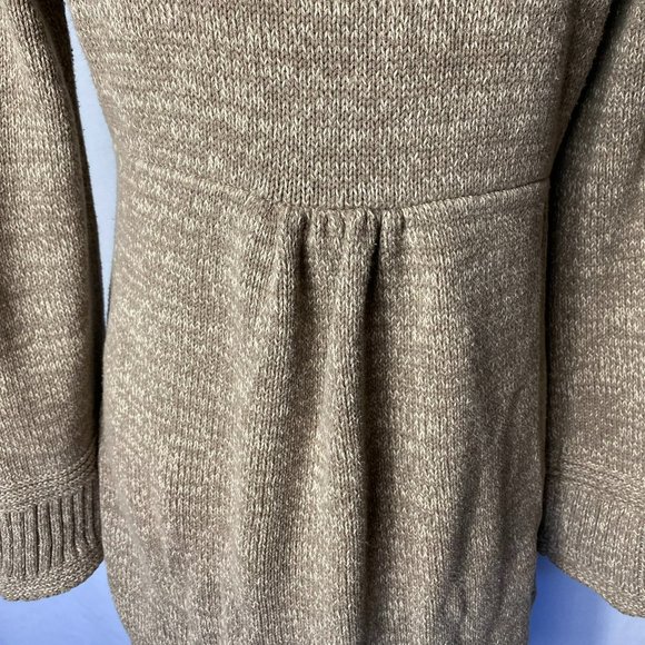 Style & Co Brown Cable Knit Sweater Cardigan Size Small - Picture 5 of 9